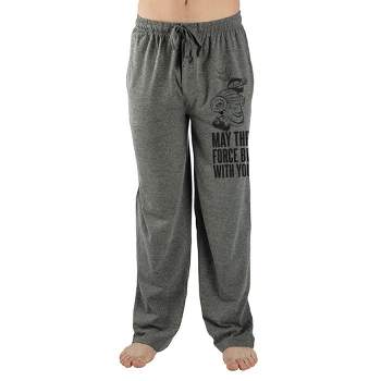 Mens Grey May The Force Be With You Star Wars Sleep Pajama Pants