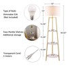Modern Gold Tripod Floor Lamp with Shelves & Dimmer - 4 of 4