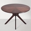 GlasFlength Patio End Tables Pedestal Leisure, Round Side Table, for Living Room Bedroom and Balcony, Minimalist Elegance，Brown，47.2"*47.2"*30.3" - 3 of 4