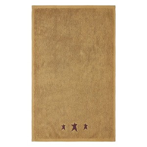 Burgundy Prim Stars Tan Hand Towel Set of 2 16x26 - 1 of 4