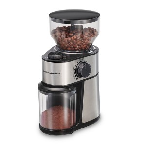 Hamilton Beach Burr Coffee Grinder 80385: 18 Settings, Dishwasher-Safe Parts, 14 Cup Capacity, Black - 1 of 4