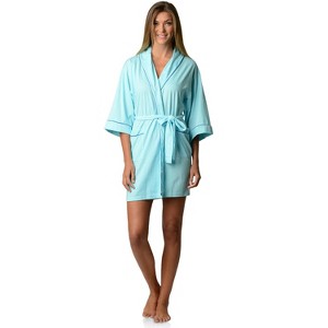 Casual Nights Womens Jersey Duster Short Robe - 1 of 4