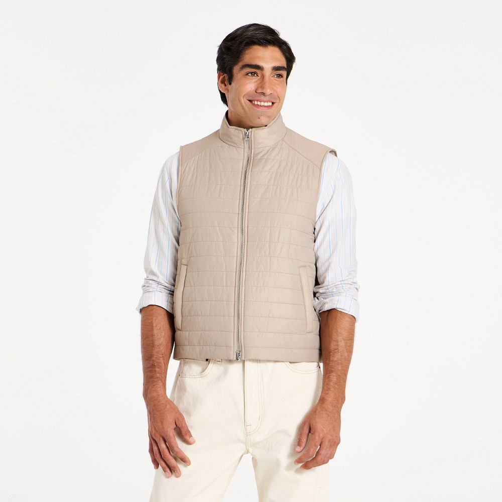 Men's Puffer Vest - Goodfellow & Co™ Taupe XXL