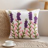 REGALWOVEN Boho Decorative  Covers Embroidery Flowers Square Throw Pillow 18 x 18 Inch 2 Packs - 2 of 4