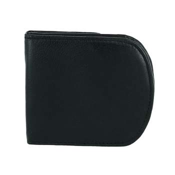 CTM Men's Leather Front Pocket C-Fold Taxi Wallet