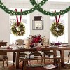 393.3 Inch Christmas Norfolk Pine Garlands with 118 Inch Warm Light Artificial Tinsel Pine Greenery Pine Stem Garland for Home Garden Artificial - 2 of 4