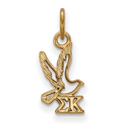 Black Bow Jewelry 14k Yellow Gold Plated Sterling Silver Sigma Kappa Greek Life Extra Small Pendant