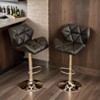 Glasgow Contemporary Tufted Adjustable Height Hidraulic Bar Stools, Set of 2 - Leovsnove - 2 of 4