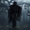 Joyfy 5 Ft Halloween Decorations Outdoor Dark Hanging Grim Reaper, Hanging Ghost for Haunted House Yard Outside Tree Porch Garden Party Décor - 3 of 4