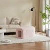 Vynxaria Ottoman Storage Bench - Pink Cat Hideaway for Living Room, Entryway, and Bedroom - 2 of 4