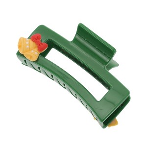 Unique Bargains Christmas Hair Clips Square Bow Tie Bell for Christmas 3.35"x1.77"x1.57" Green 1 Pc - 1 of 4