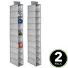 mDesign Fabric Shoe Rack Holder Storage Shelf, Metal Frame, 20 Cube - image 2 of 4