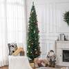 NAYSAYE 8ft Artificial Christmas Tree Pencil Xmas Tree with 618 PVC Branch Tips for Indoor Holiday Home Office, Green, 21.75"*21.75"*94.5" - 2 of 4