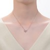 Guili Sterling Silver 18K Rose Gold Plated Necklace with Ruby Cubic Zirconia Butterfly Charm & Adjustable Spring Ring Clasp for a Perfect Fit - 3 of 3