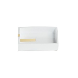 Roselli Trading Houston Street White/Brass Soap Dish - 1 of 1