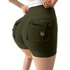 DOMETOUR Women’s High Waist Sports Short with Pocket - 3 of 4