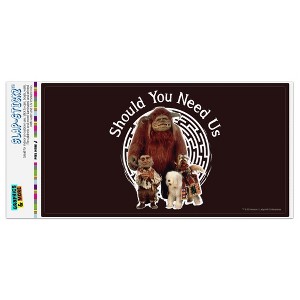 Should You Need Us Labyrinth With Ludo Hoggle And Didymus Automotive Bumper Sticker - 1 of 4