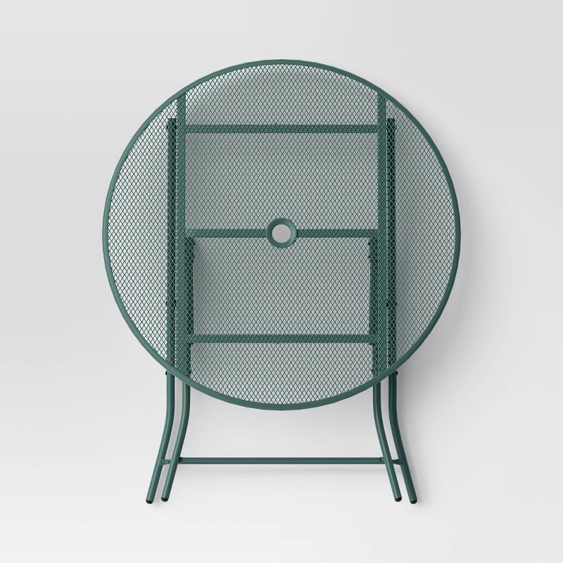 Steel Round Metal Mesh Folding Outdoor Portable Dining Table Green - Room Essentials™
, 4 of 7