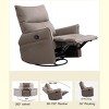 Okak Rocking Recliner Chair with Side Pocket 360° Swivel Nursery Accent Chair Small Glider Chair for Living Room Bedroom Home Theater - 4 of 4