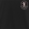 Girl's Wednesday Small Nevermore Crest Black and White T-Shirt - 2 of 4