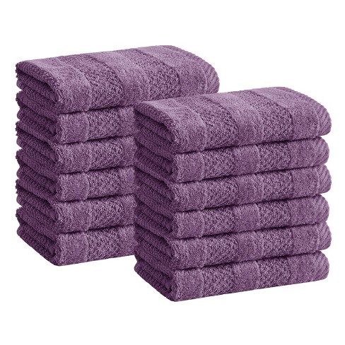 12pk Quick Dry Washcloth Set Plum - Cannon : Target