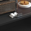 Famapy Black 2-Door 1-Drawer Glass Storage Cabinet  Modern Display Unit Bookshelf Curio - 4 of 4