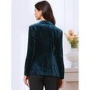 INSPIRE CHIC Women's Velvet Notched Lapel Long Sleeve One Button Dressy Office Blazers - 3 of 4