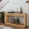 KIGFTSOD Modern 2-Drawer Fluted Console Table with Natural Wood Veneer, Behind Couch for Living Room, Hallway, Entryway, Home Office - 3 of 4