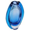 Luxury Lane Hand Blown Sommerso Oval Art Glass Vase - image 2 of 4