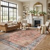 World Rug Gallery Calista Multi Vintage Indoor Rug – Machine Washable Flat Pile with Non-Slip Backing - 2 of 4