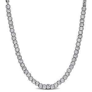 EVERLY JEWELRY | Sterling Silver 2.5mm Bead with 1.7mm Wheat Link Chain Necklace, 18 inc + 2 inc - 1 of 4