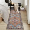 coucheta Vintage Washable Area Rug for Living Room, Multi-size  Retro Medallion Non Slip with Rubber Backing Low Pile Carpet, for Bedroom, Dining - 2 of 4