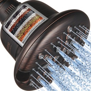 Cobbe High Pressure Filtered 7 Modes Shower Heads, 16 Stage Shower Head Filter for Hard Water for Remove Chlorine, Oil Rubbed Bronze, 5 Inch Round - 1 of 4