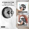 LunaLulinlk Suction Cup Hooks for Shower Stainless Steel Towel Holder Vacuu Wall Hooks Kitchen Organizer for Bathrobe Loofah 2Pcs,Brushed Black - 4 of 4