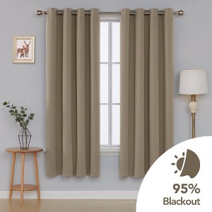 Deconovo Grommet Blackout Curtains, 2 Panels, OEKO-TEX Certified - 1 of 4