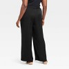 Women's Mid-Rise Straight Leg Crinkle Satin Pull-On Pants - A New Day™ - 2 of 3