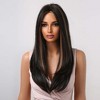 Jessie's Wig 26 inch Straight Layer Cut Style Wig Synthetic Wigs Brown Highlight 1 Pc/Pack - 2 of 4