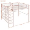 Full Size Loft Bed: Metal Frame, 4-Tier Storage Shelves - 4 of 4