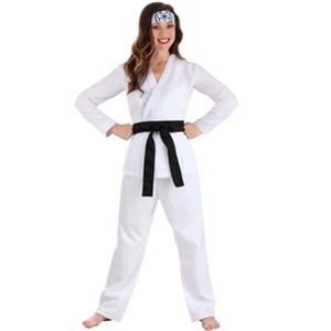 HalloweenCostumes.com Women's Karate Kid Daniel San Halloween Costume | Adult Karate Gi Outfit for Halloween - 1 of 4