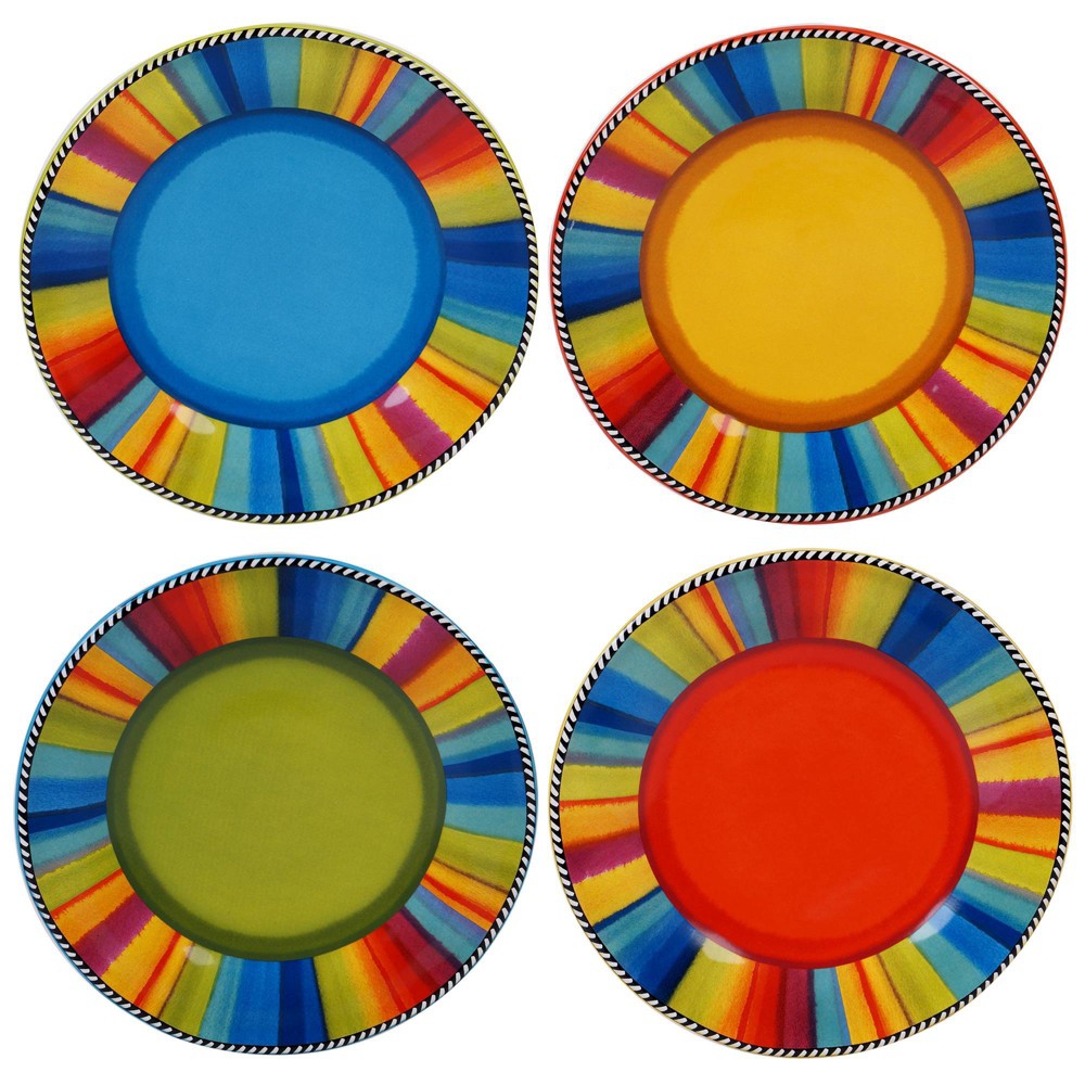 Photos - Other kitchen utensils Certified International 8.8" 4pk Earthenware Sierra Salad Plates  