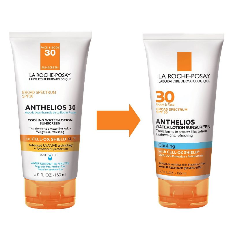 La Roche-Posay Anthelios Cooling Water-Lotion Face and Body Sunscreen SPF 30 - 5.0oz, 5 of 9