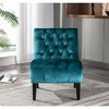 NicBex Modern Ergonomic Accent Chair, Velvet Fabric Recliner Chair with Back and Wood Legs for Living Room, Bedroom - 2 of 4