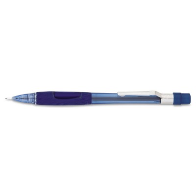 Pentel Quicker Clicker Mechanical Pencil 0.7 mm Transparent Blue Barrel PD347TC