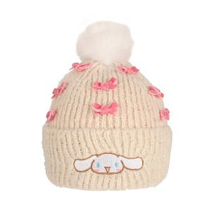 Cinnamoroll Adult White Cuffed Knit Beanie With Pom - 1 of 4