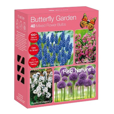 40pk Butterfly Garden Nature Friendly Collection Assorted Bulbs - National Plant Network