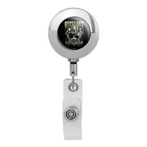 Beetlejuice Beetlejuice Group Band Metal Chrome Badge ID Card Holder Clip - 1 of 3