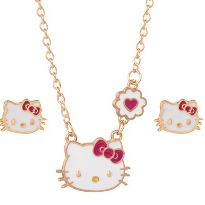 18K Rose Gold GF Lady Girl's Japanese Lucky Cat Cute Hello Kitty Stud Earrings E - Foto 3