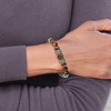 Chisel Stainless Steel Antiqued and Tiger's Eye Beads Brown Leather 8.5" Bracelet - 4 of 4