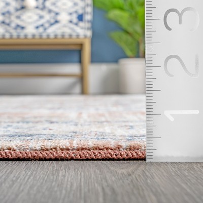 Makenna Beige and Orange Medallion 5' x 7' Area Rug