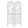 4-Pack Black Metal Garden Trellis, 86.7" H x 19.7" W Rustproof Climbing Plant Support for Outdoor Flowers, Easy to Assemble - 2 of 4